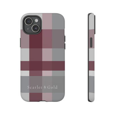 The Maroon & White Plaid | Phone Case