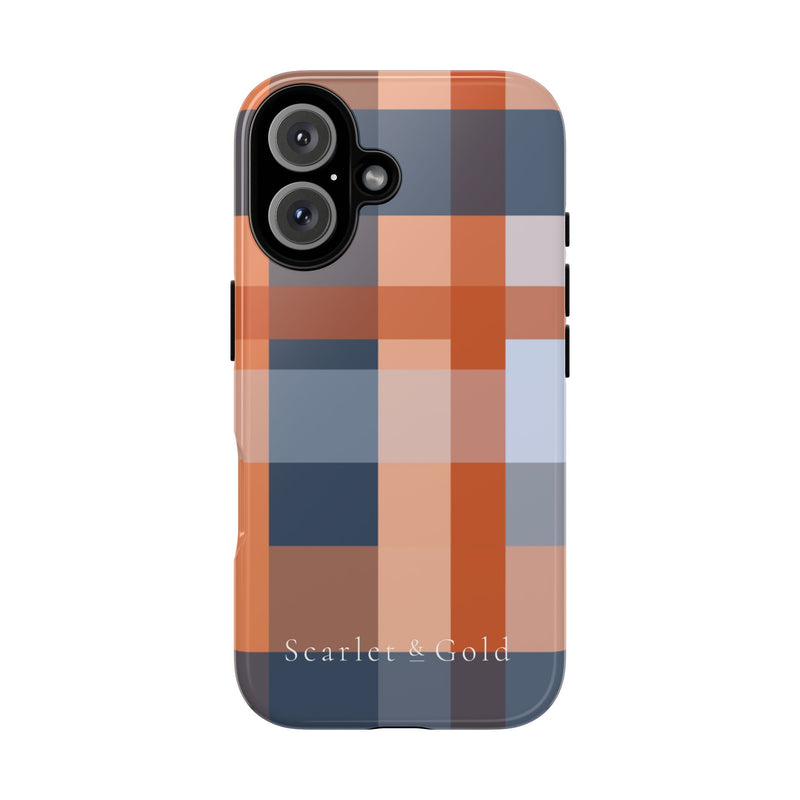 The Orange & Blue Plaid | Phone Case