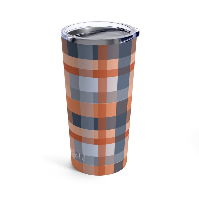 The Orange & Blue Plaid | 20oz Tumbler