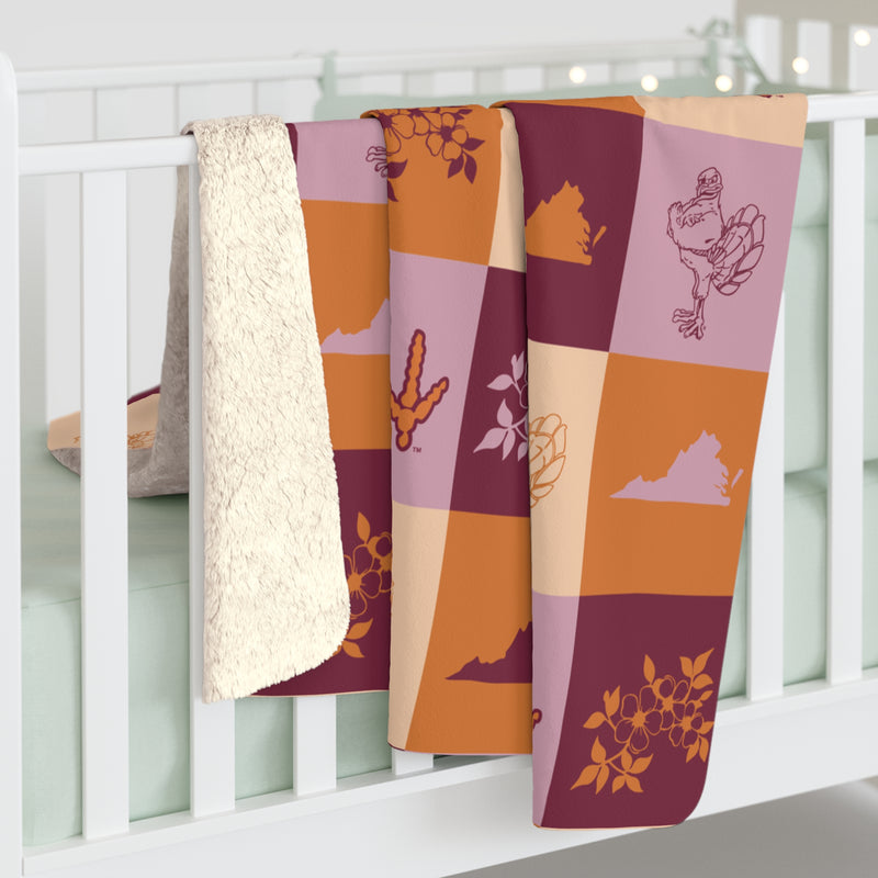 The Maroon & Orange All The Things | Sherpa Fleece Blanket