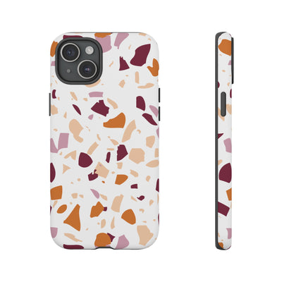 The Maroon & Orange Terrazzo | Phone Case