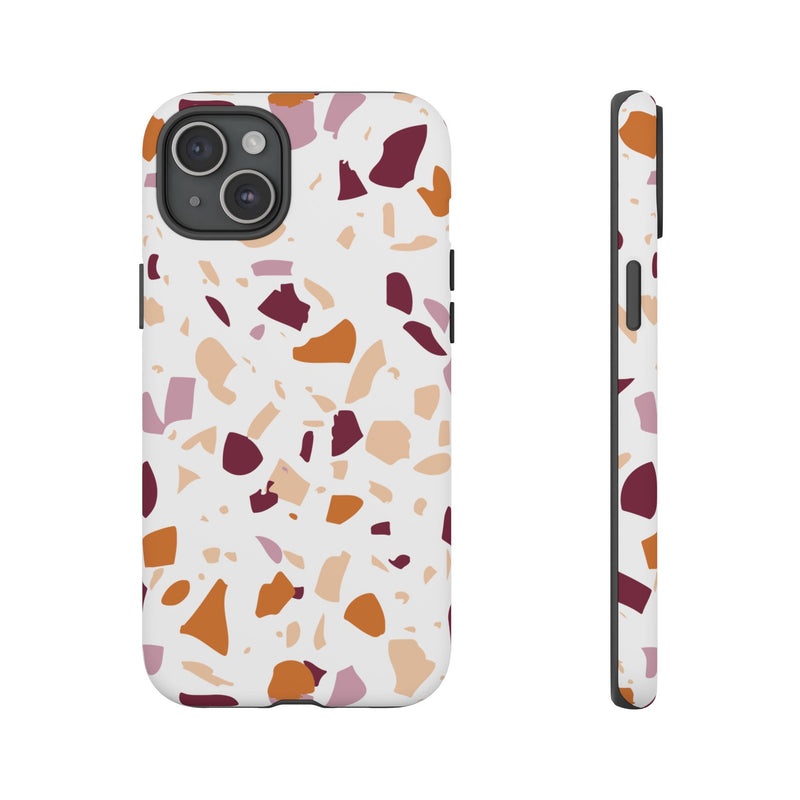 The Maroon & Orange Terrazzo | Phone Case