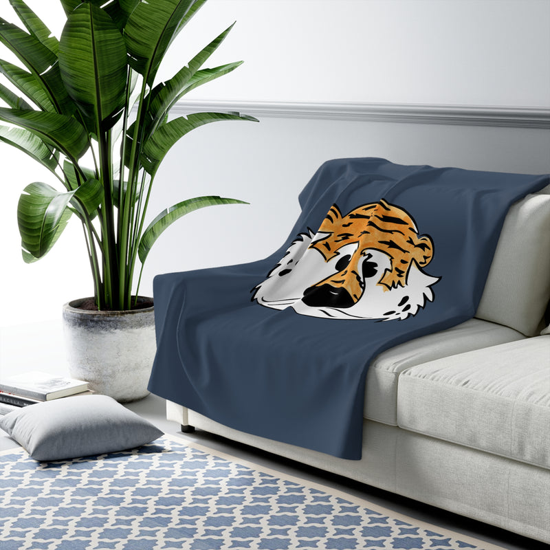 The Aubie Head | Sherpa Fleece Blanket