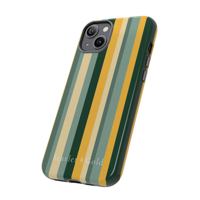 The Green & Gold Stripes | Phone Case