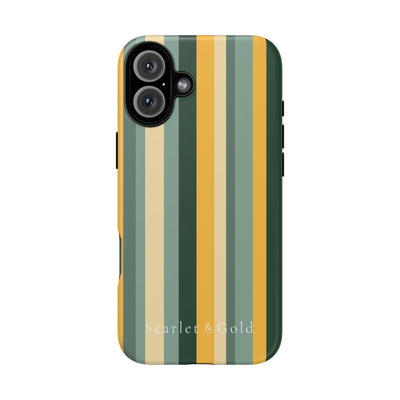 The Green & Gold Stripes | Phone Case