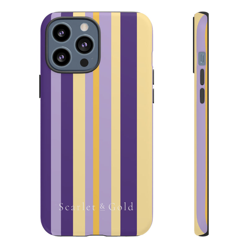 The Yellow & Purple Stripes | Phone Case