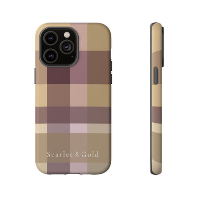 The Maroon & Gold Plaid | Phone Case