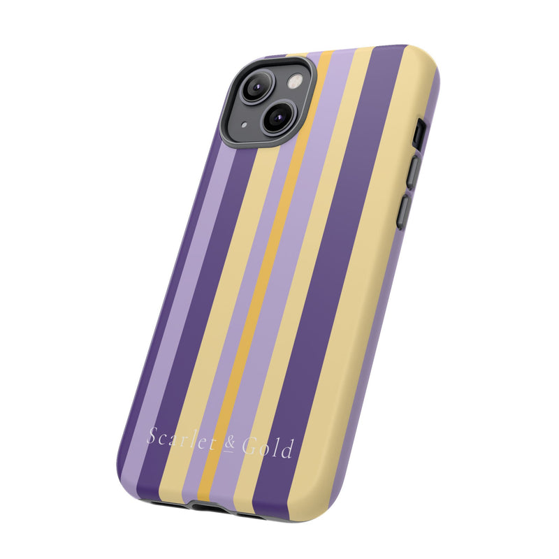 The Yellow & Purple Stripes | Phone Case