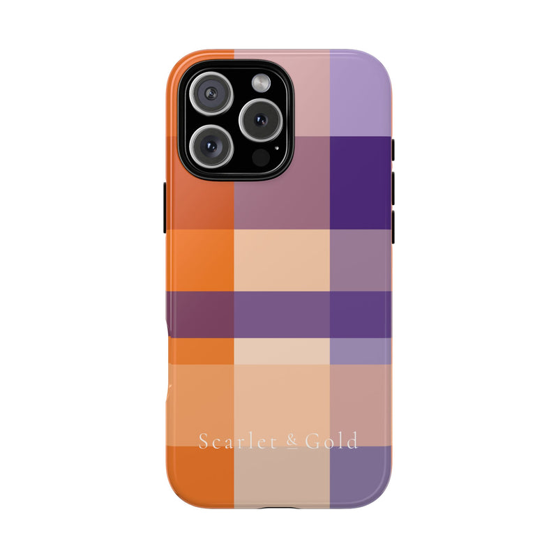 The Orange & Purple Plaid | Phone Case