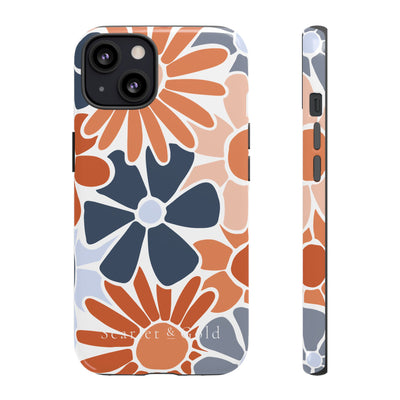 The Orange & Blue Floral | Phone Case