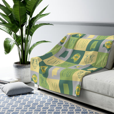 The Green & Yellow All The Things | Sherpa Fleece Blanket