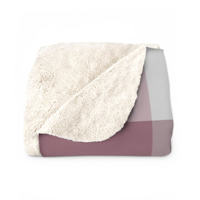 The Maroon & White Plaid | Sherpa Fleece Blanket