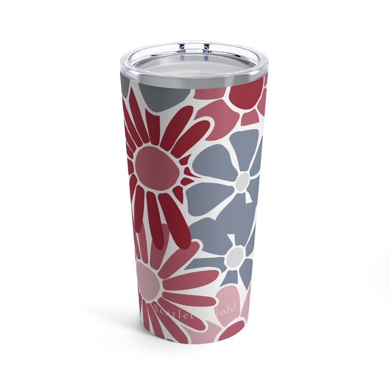 The Crimson & White Floral | Tumbler 20oz