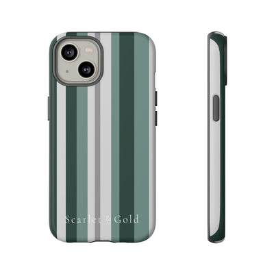 The Green & Grey Stripes | Phone Case