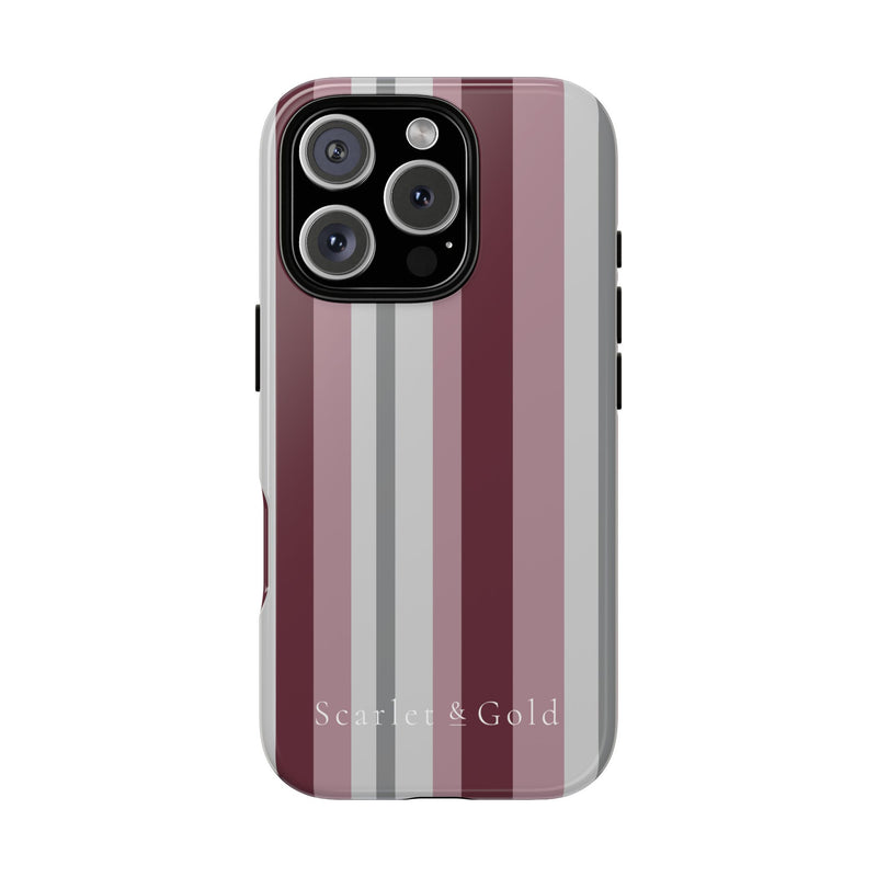 The Maroon & White Stripes | Phone Case