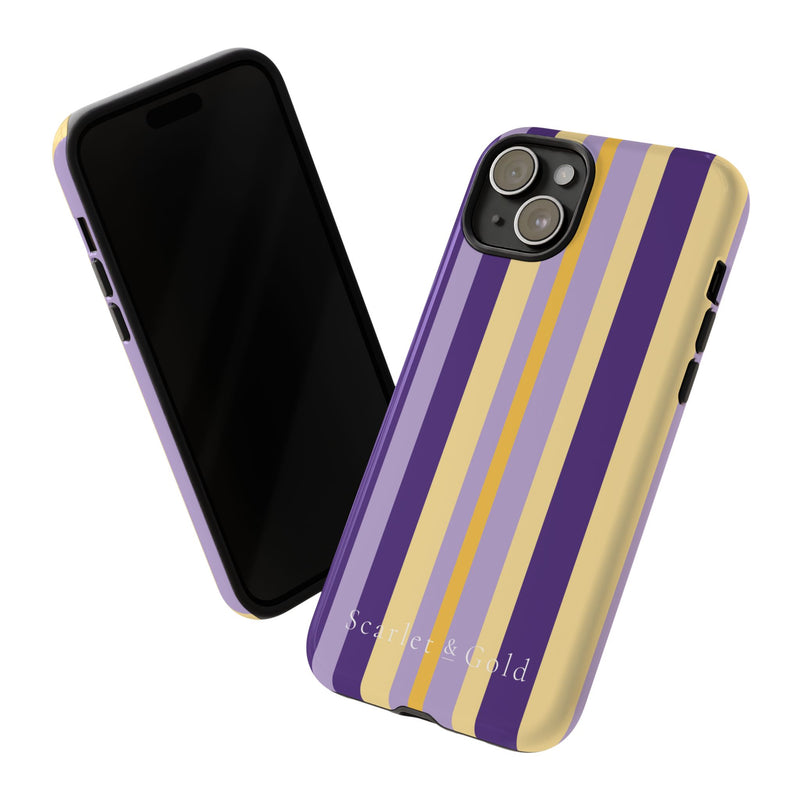 The Yellow & Purple Stripes | Phone Case