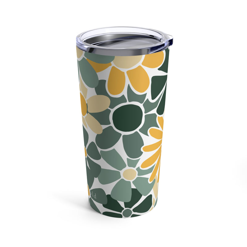 The Green & Gold Floral | 20oz Tumbler