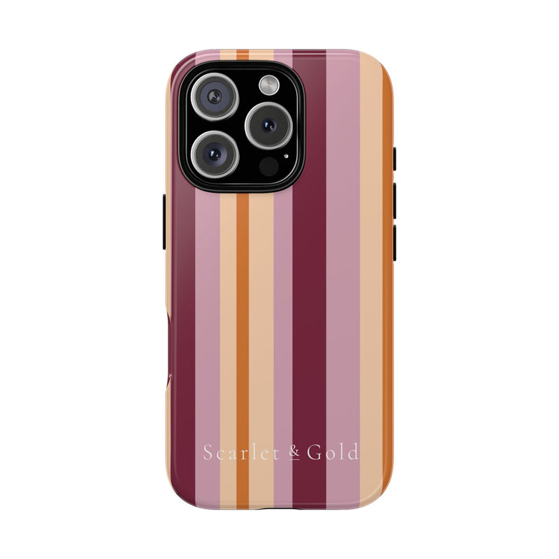 The Maroon & Orange Stripes | Phone Case