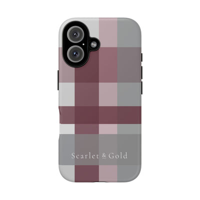 The Maroon & White Plaid | Phone Case