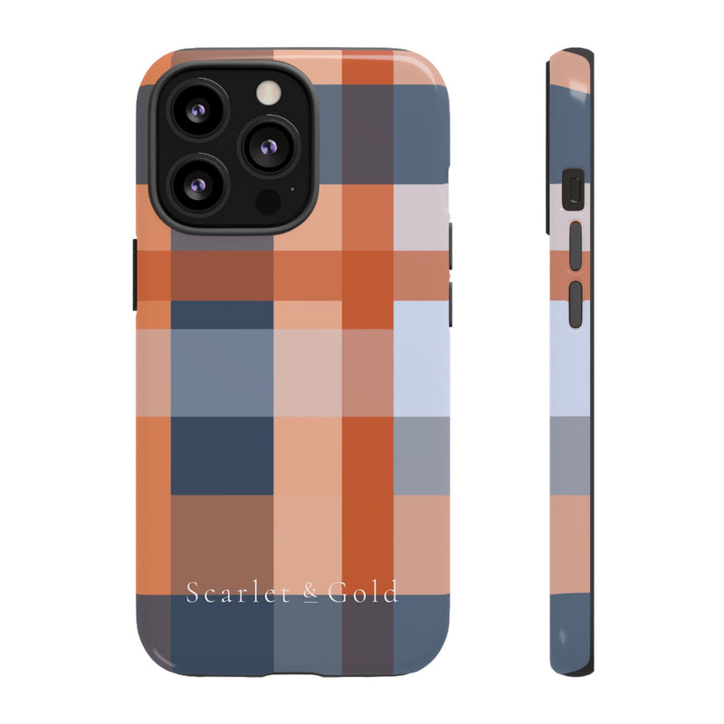 The Orange & Blue Plaid | Phone Case