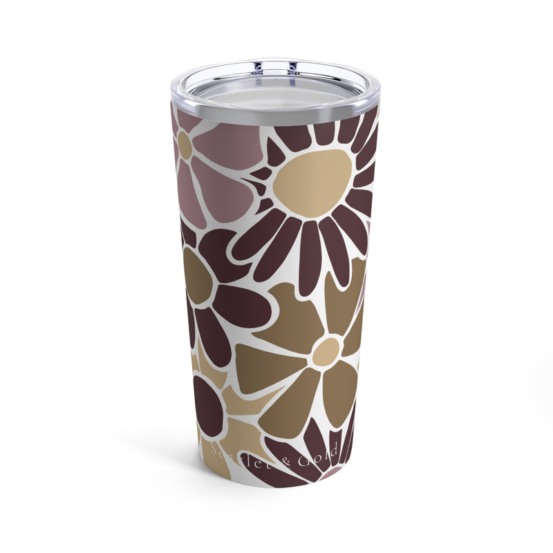 The Maroon & Gold Floral | Tumbler 20oz