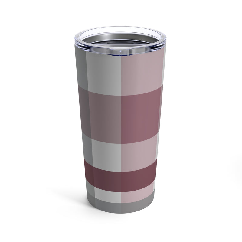 The Maroon & White Plaid | Tumbler 20oz