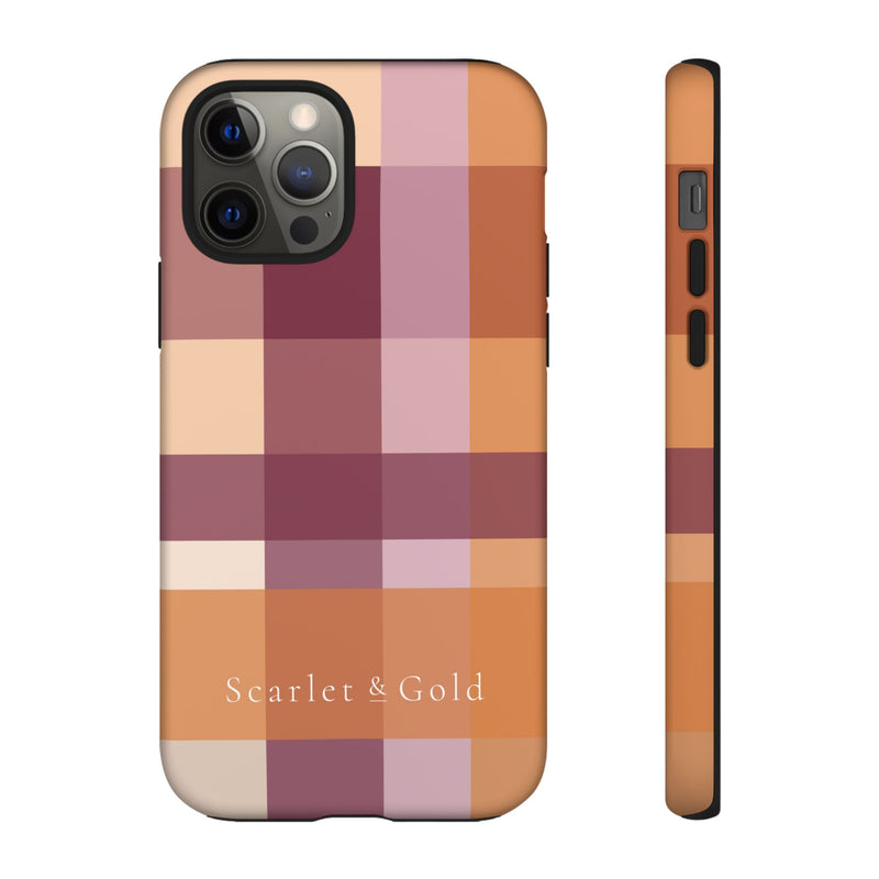 The Maroon & Orange Plaid | Phone Case