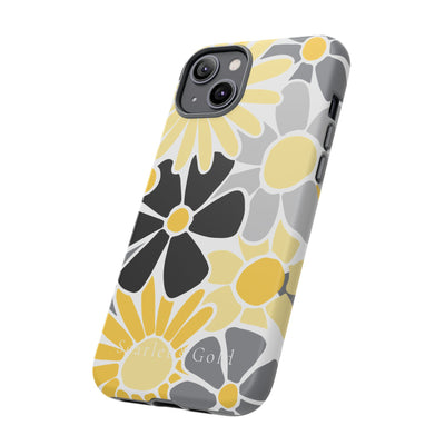 The Yellow & Black Floral | Phone Case