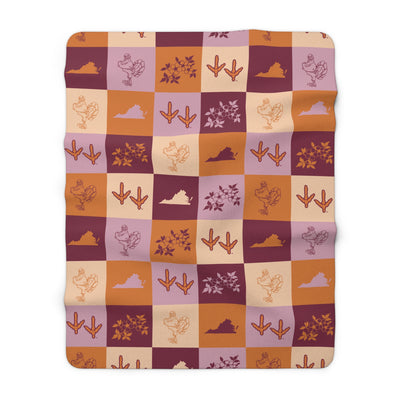 The Maroon & Orange All The Things | Sherpa Fleece Blanket