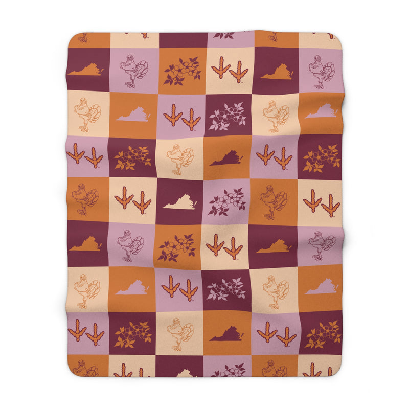 The Maroon & Orange All The Things | Sherpa Fleece Blanket