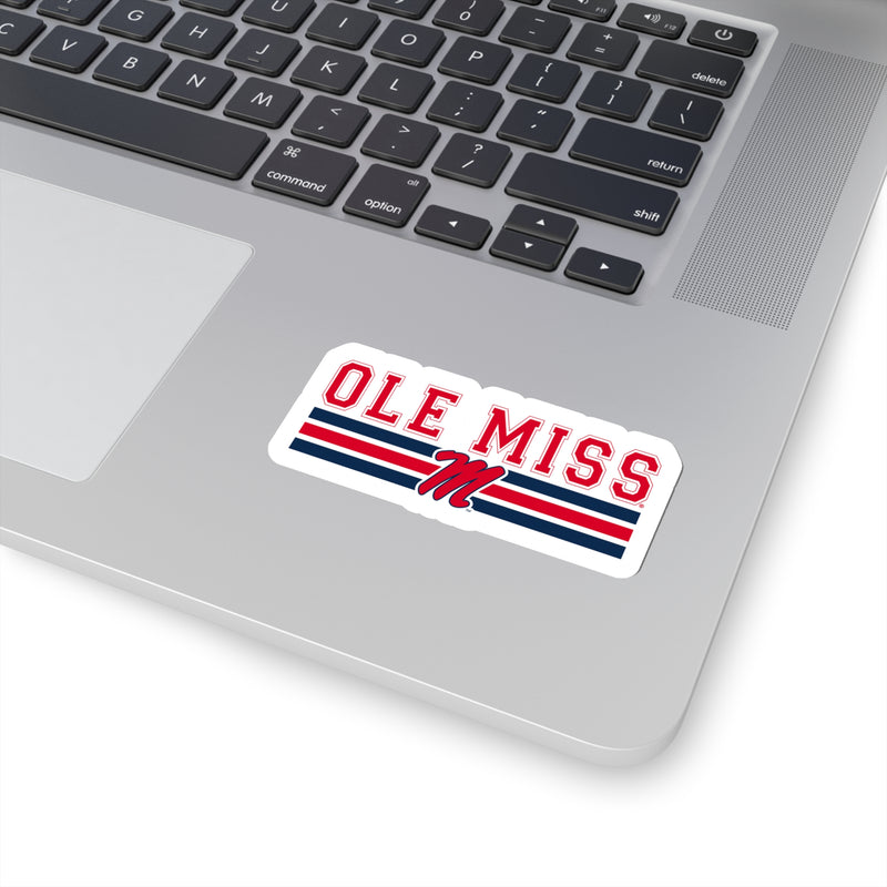 The Ole Miss M Logo Stripes | Sticker