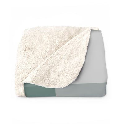 The Green & Grey Plaid | Sherpa Fleece Blanket