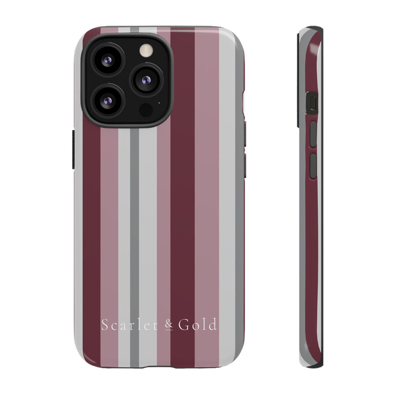 The Maroon & White Stripes | Phone Case