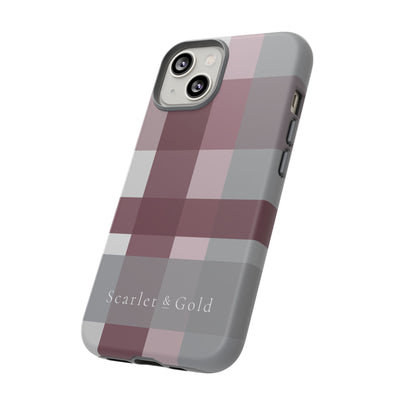 The Maroon & White Plaid | Phone Case