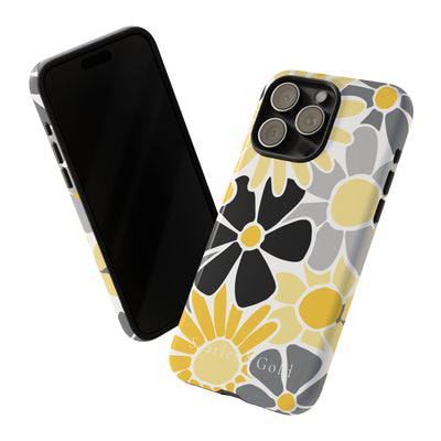 The Yellow & Black Floral | Phone Case