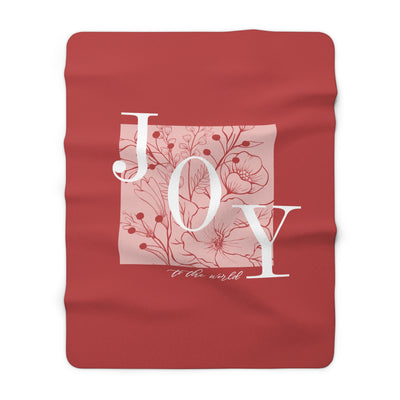 The Joy to the World Floral | Sherpa Fleece Blanket