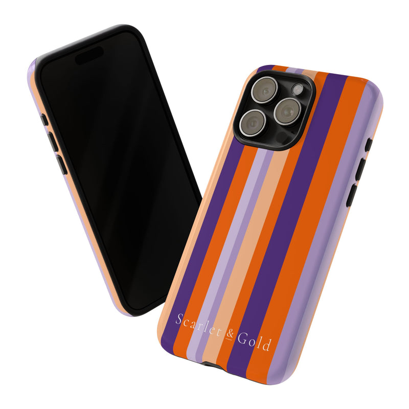 The Orange & Purple Stripes | Phone Case