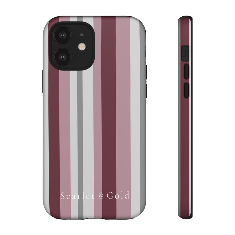 The Maroon & White Stripes | Phone Case