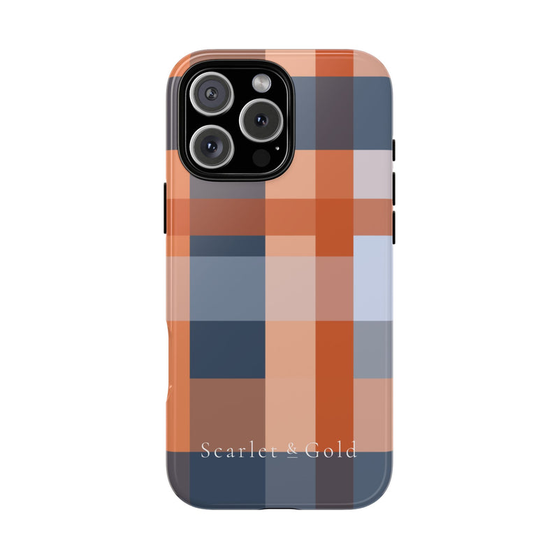 The Orange & Blue Plaid | Phone Case