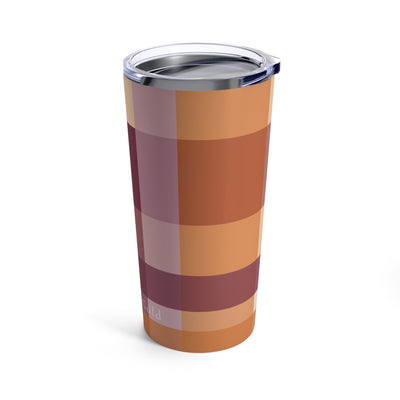 The Maroon & Orange Plaid | Tumbler 20oz