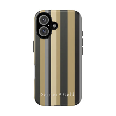 The Black & Gold Stripes | Phone Case