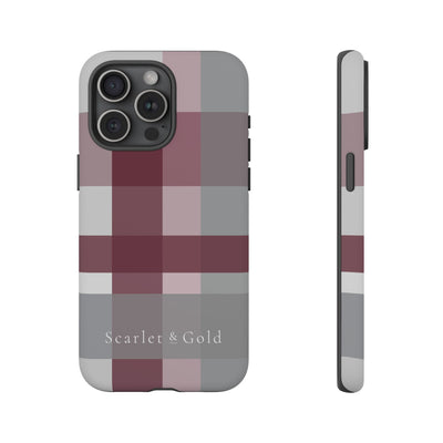 The Maroon & White Plaid | Phone Case