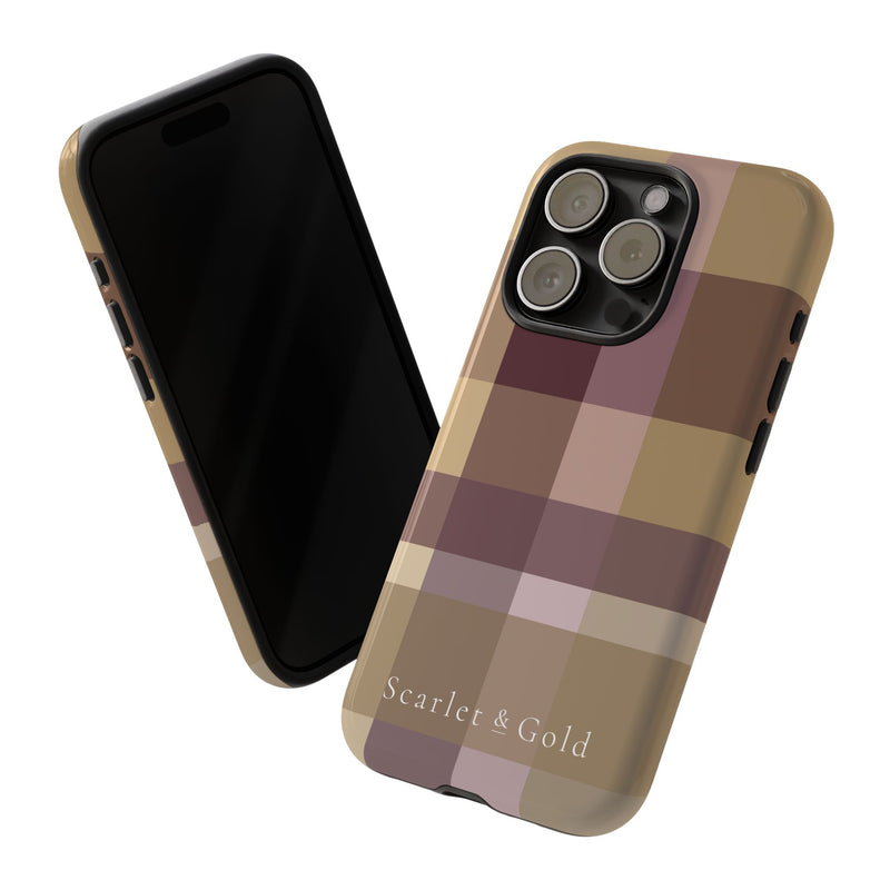 The Maroon & Gold Plaid | Phone Case