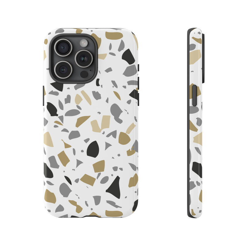 The Black & Gold Terrazzo | Phone Case