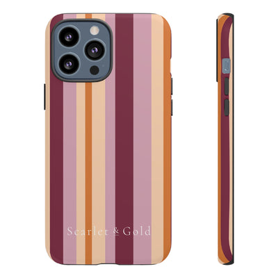 The Maroon & Orange Stripes | Phone Case