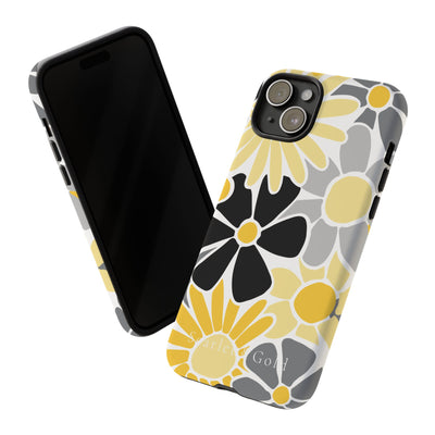 The Yellow & Black Floral | Phone Case