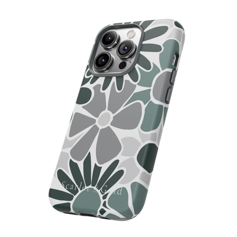 The Green & Grey Floral | Phone Case