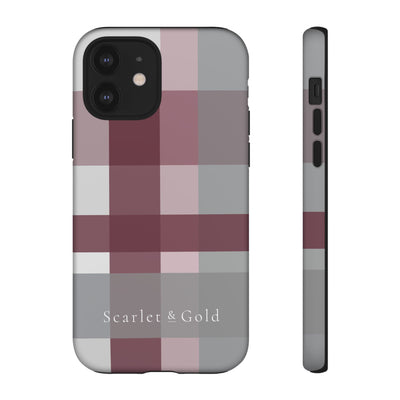 The Maroon & White Plaid | Phone Case