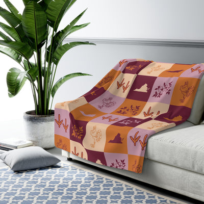 The Maroon & Orange All The Things | Sherpa Fleece Blanket