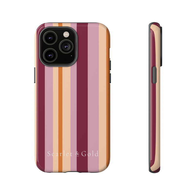 The Maroon & Orange Stripes | Phone Case